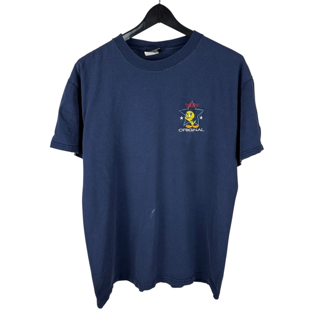 Vintage 90s Warner Bros Looney Tunes Tweety Bird Cartoon Shirt Size L